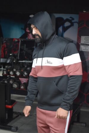 Athlico Smart Casual Hoodie Black White and Special Brown Color