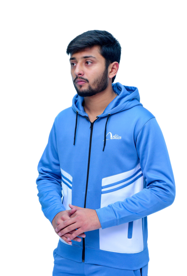 Athlico Men Winter Trending Tracksuit in Bllue & White - Image 6