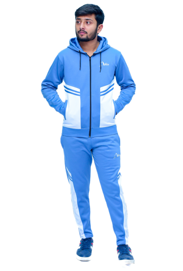 Athlico Men Winter Trending Tracksuit in Bllue & White - Image 5