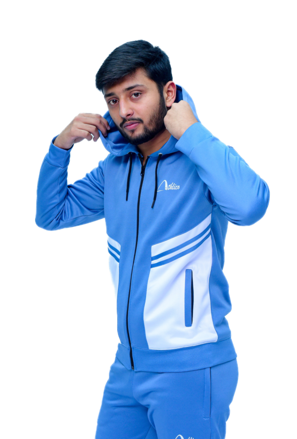 Athlico Men Winter Trending Tracksuit in Bllue & White - Image 8