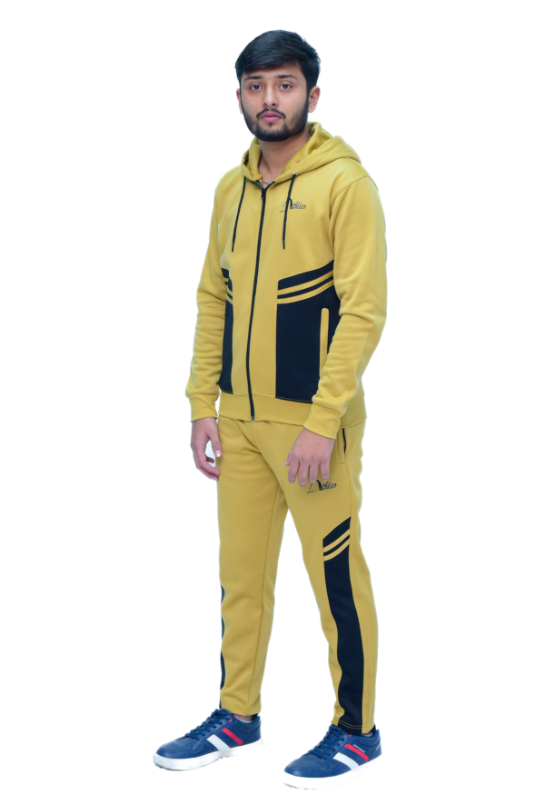 Athlico Men Winter Trending Tracksuit in Khaki & Black