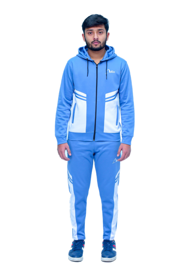 Athlico Men Winter Trending Tracksuit in Bllue & White - Image 2