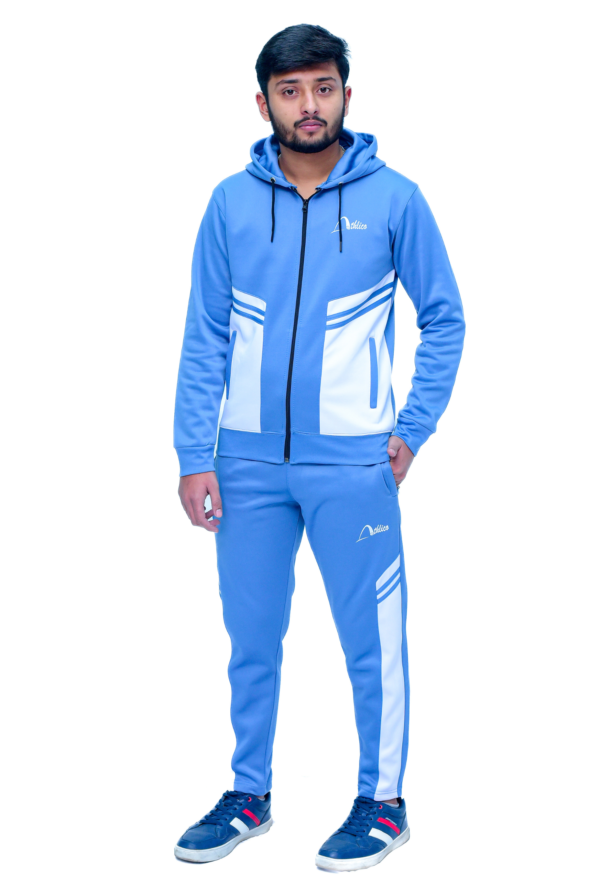 Athlico Men Winter Trending Tracksuit in Bllue & White - Image 3